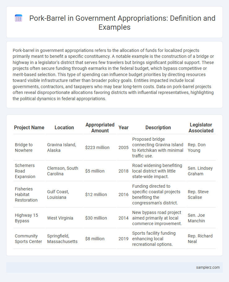 Pork-Barrel in Government Appropriations: Definition and Examples