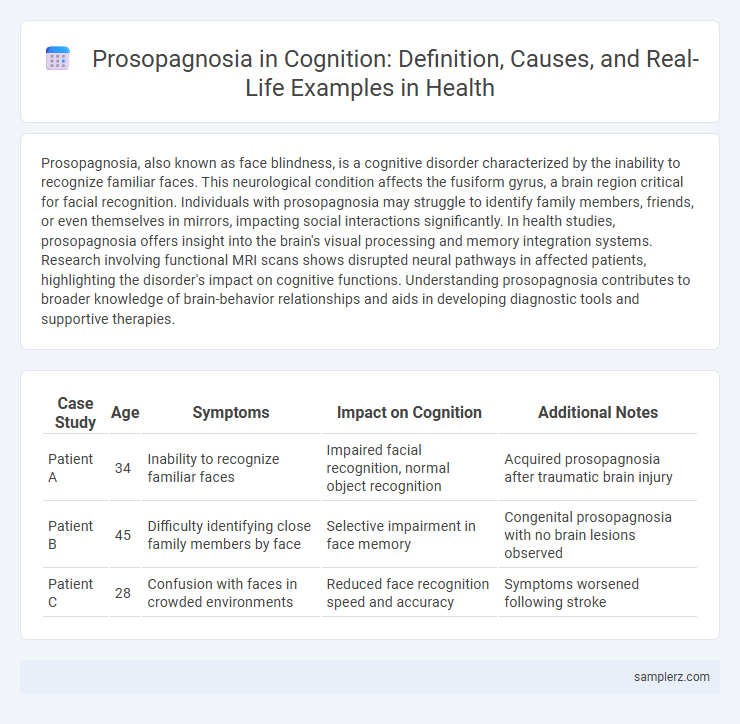 Prosopagnosia in Cognition: Definition, Causes, and Real-Life Examples in Health