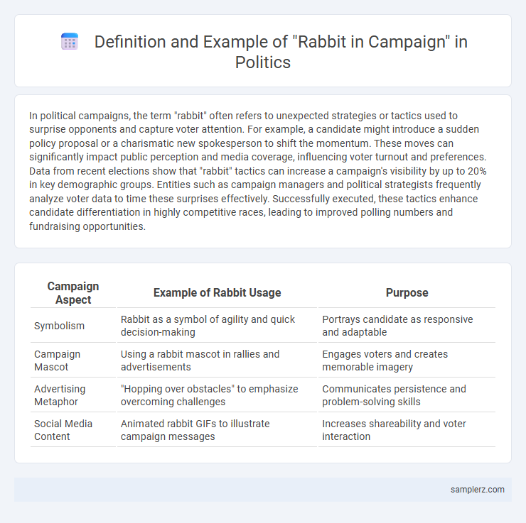 Definition and Example of Rabbit in Campaign in Politics