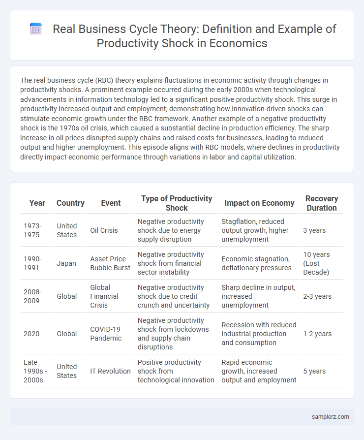 Real Business Cycle Theory: Definition and Example of Productivity Shock in Economics
