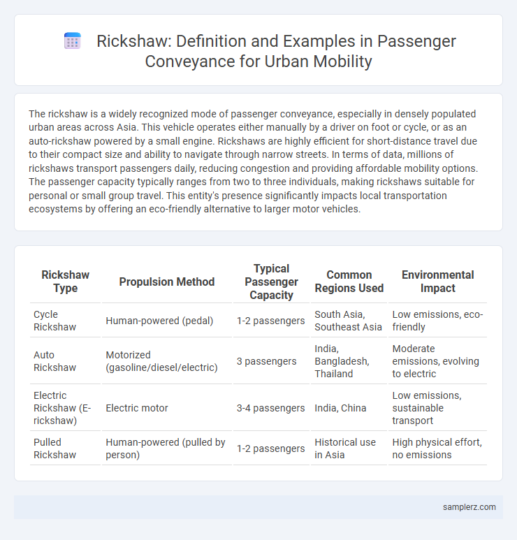 Rickshaw: Definition and Examples in Passenger Conveyance for Urban Mobility
