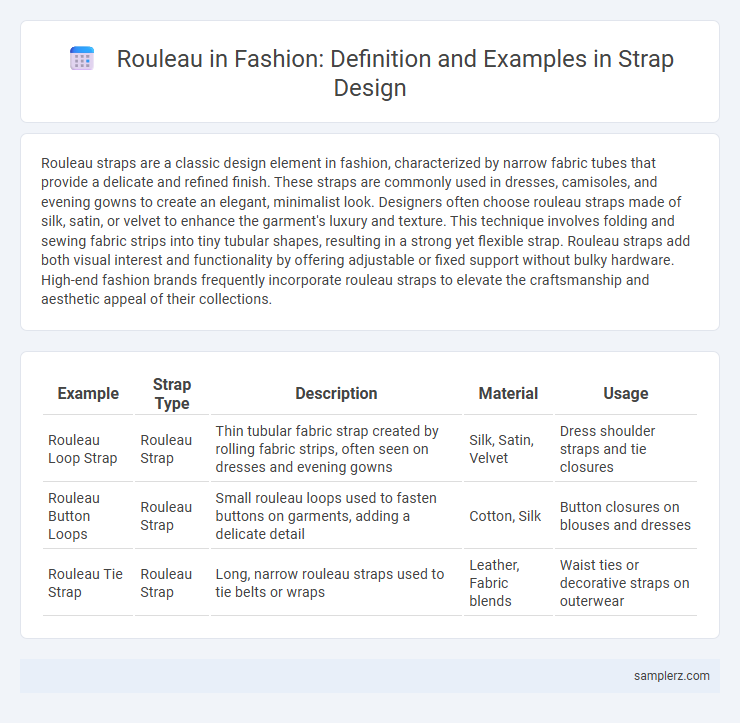 Rouleau in Fashion: Definition and Examples in Strap Design