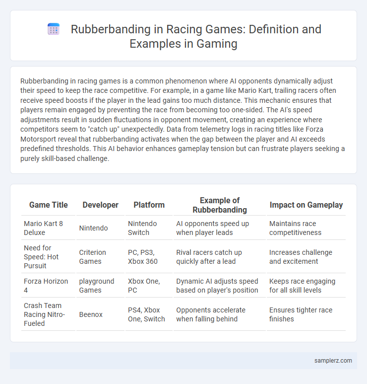 Rubberbanding in Racing Games: Definition and Examples in Gaming