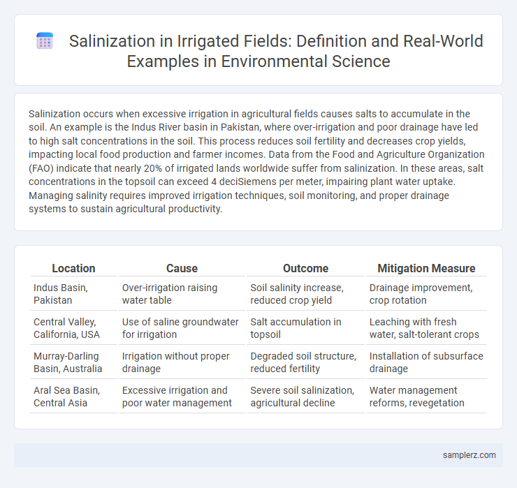 Salinization in Irrigated Fields: Definition and Real-World Examples in Environmental Science