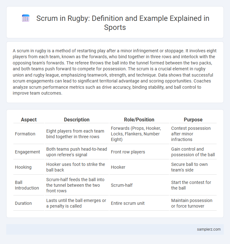 Scrum in Rugby: Definition and Example Explained in Sports