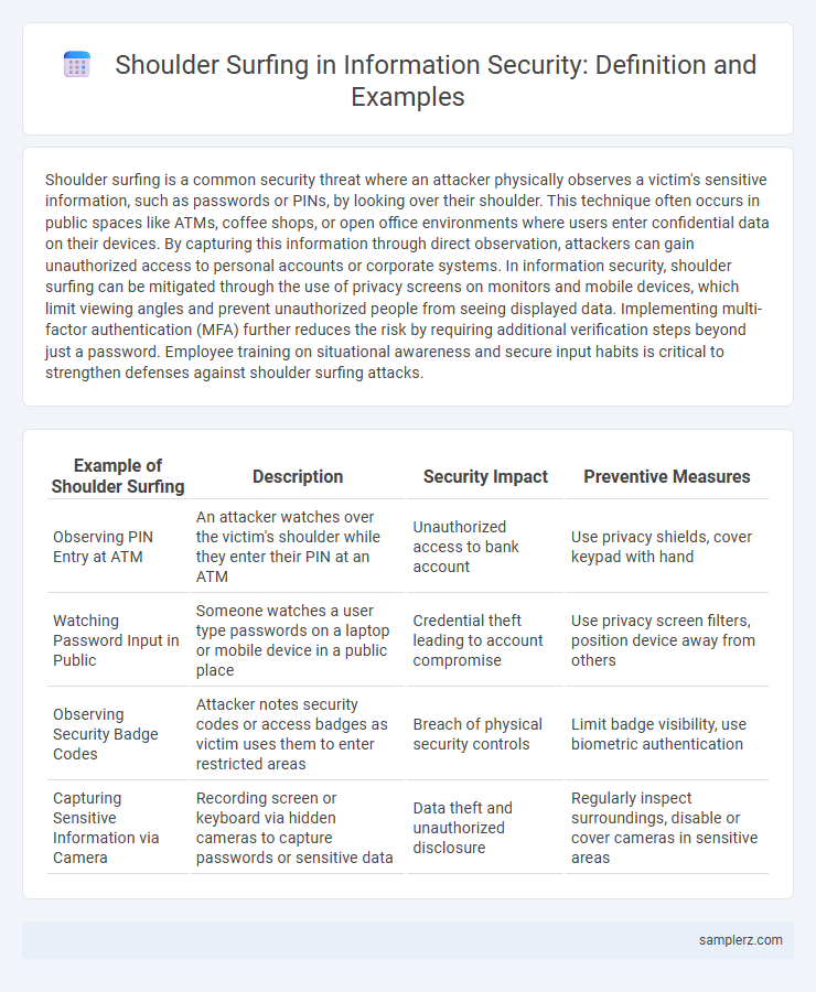 Shoulder Surfing in Information Security: Definition and Examples
