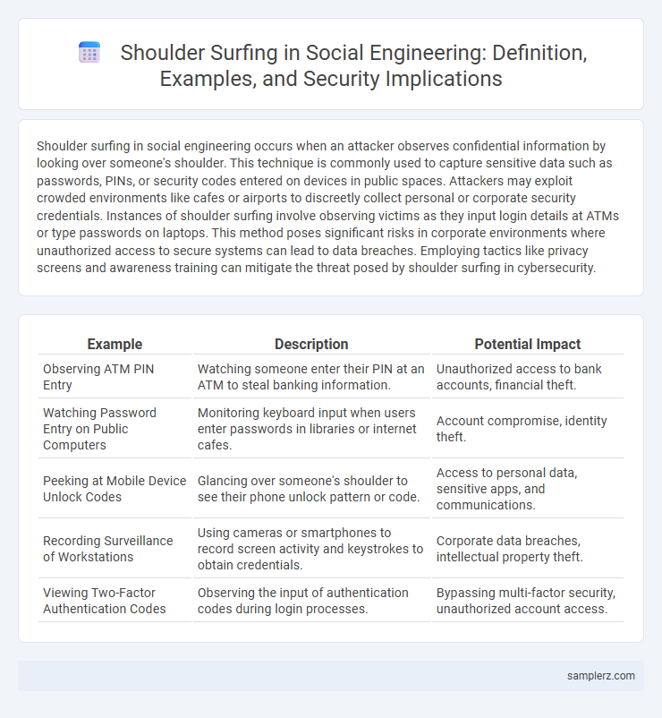 Shoulder Surfing in Social Engineering: Definition, Examples, and Security Implications