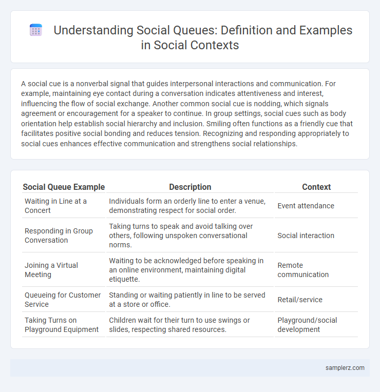 Understanding Social Queues: Definition and Examples in Social Contexts