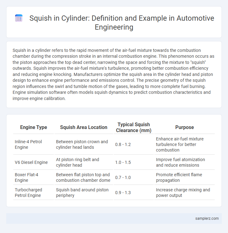 Squish in Cylinder: Definition and Example in Automotive Engineering