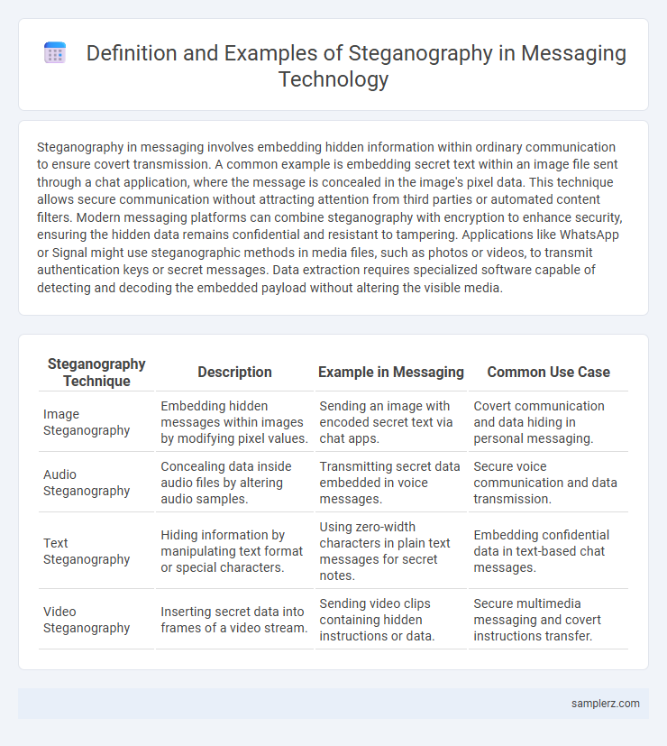 Definition and Examples of Steganography in Messaging Technology