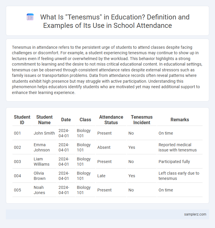 What Is Tenesmus in Education? Definition and Examples of Its Use in School Attendance
