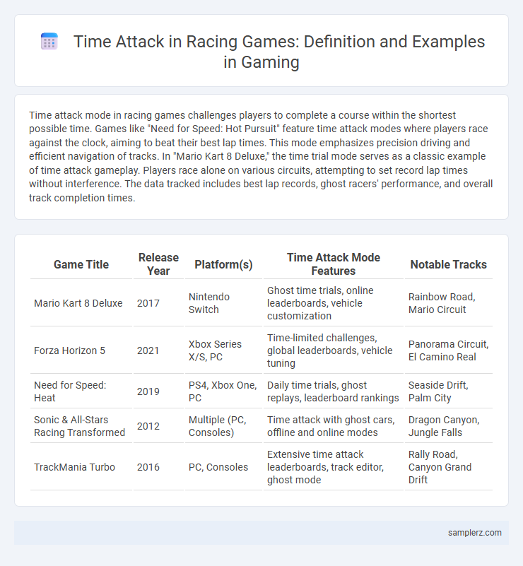 Time Attack in Racing Games: Definition and Examples in Gaming