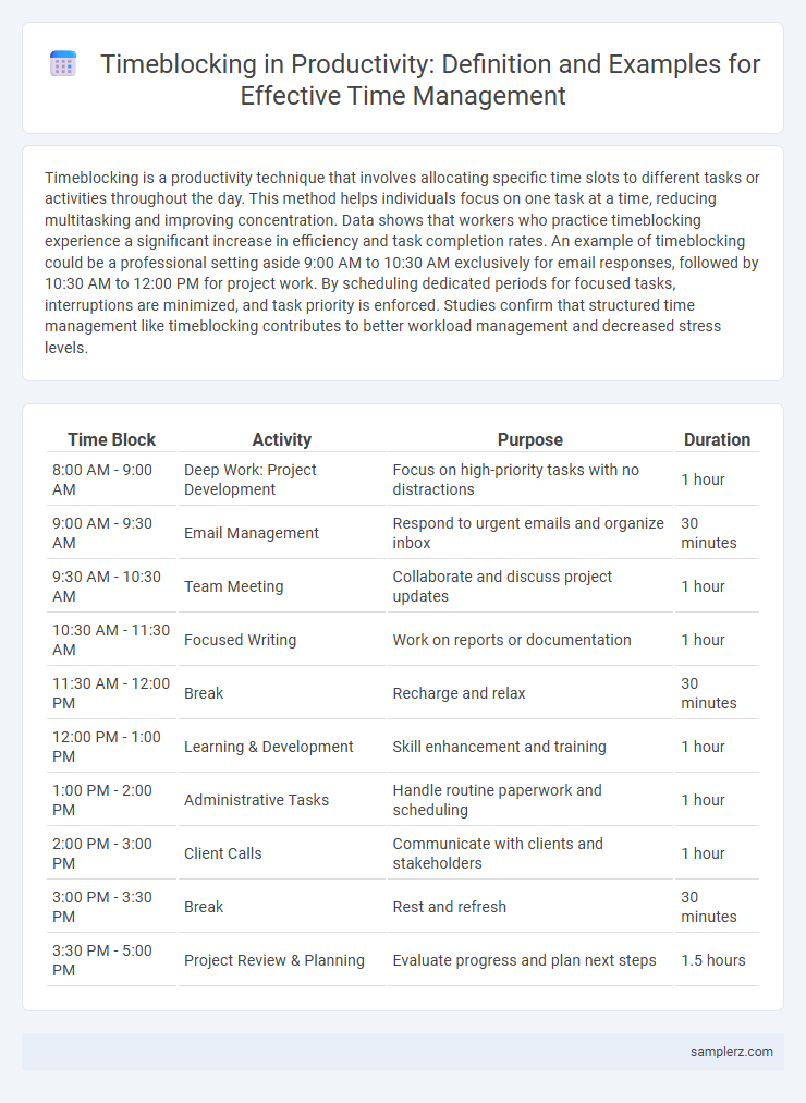 Timeblocking in Productivity: Definition and Examples for Effective Time Management
