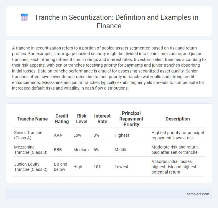 Tranche in Securitization: Definition and Examples in Finance