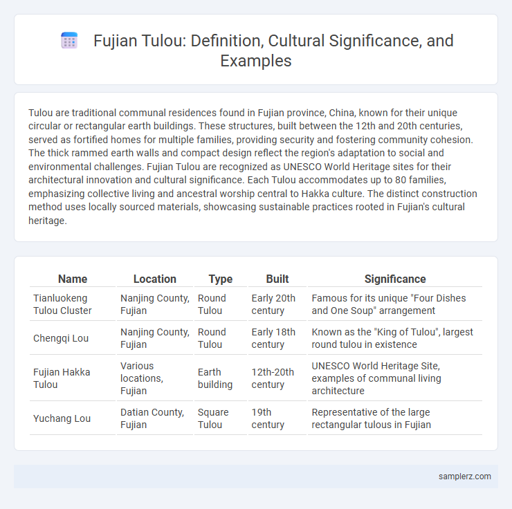 Fujian Tulou: Definition, Cultural Significance, and Examples