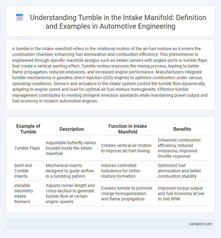 Understanding Tumble in the Intake Manifold: Definition and Examples in Automotive Engineering