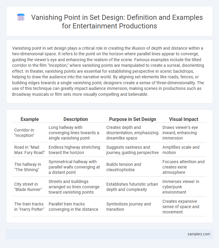 Vanishing Point in Set Design: Definition and Examples for Entertainment Productions