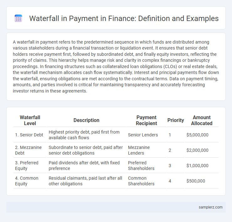 Waterfall in Payment in Finance: Definition and Examples