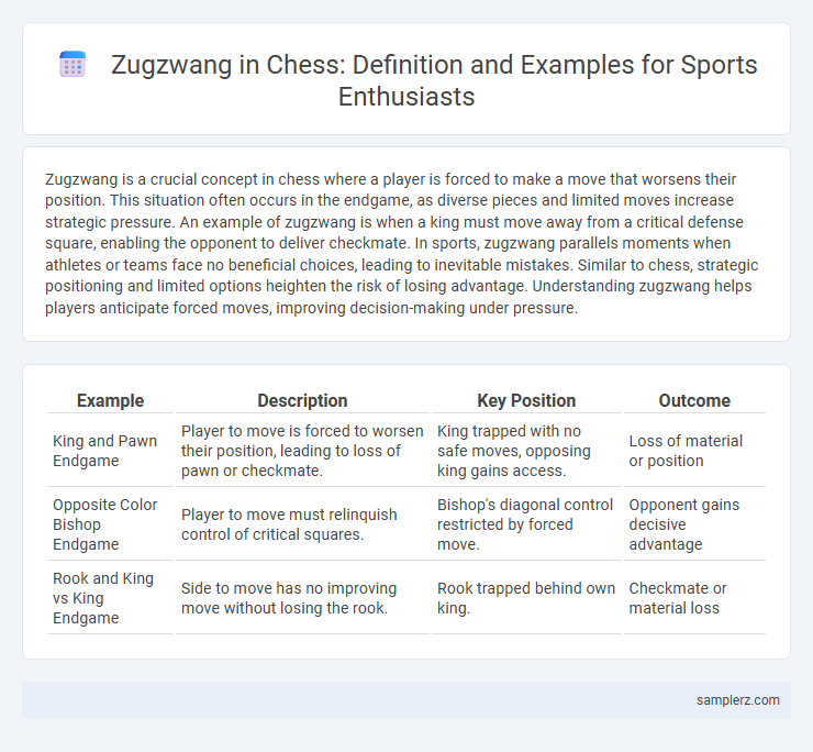 Zugzwang in Chess: Definition and Examples for Sports Enthusiasts