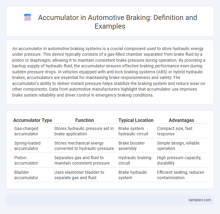 Accumulator in Automotive Braking: Definition and Examples