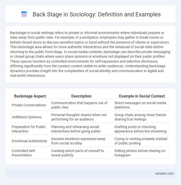 Back Stage in Sociology: Definition and Examples