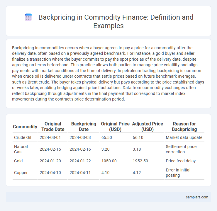 Backpricing in Commodity Finance: Definition and Examples