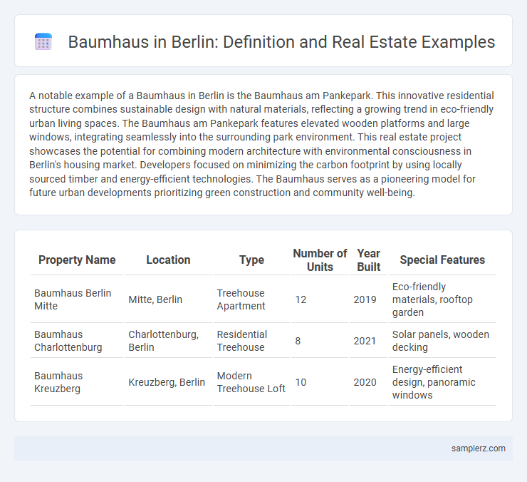 Baumhaus in Berlin: Definition and Real Estate Examples