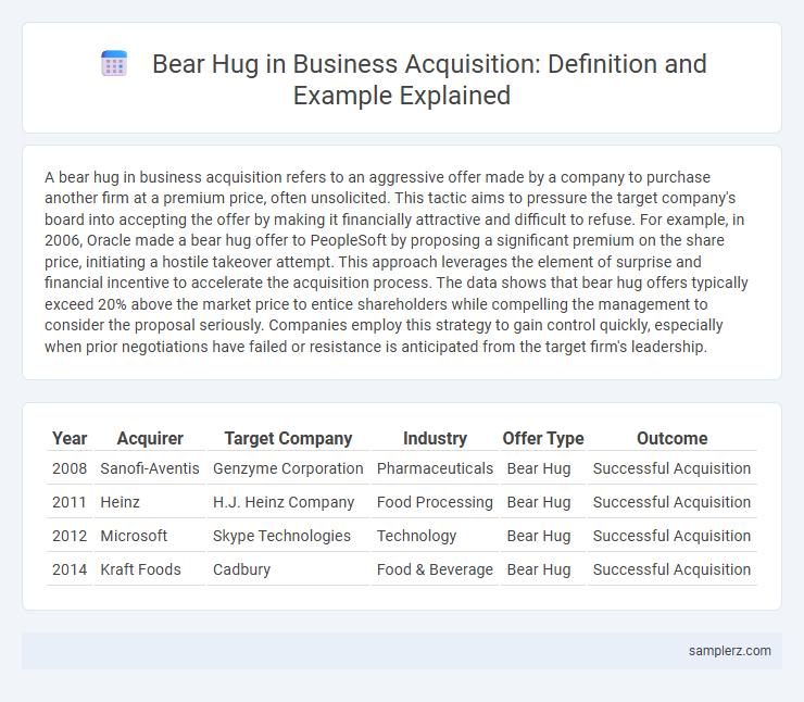 Bear Hug in Business Acquisition: Definition and Example Explained