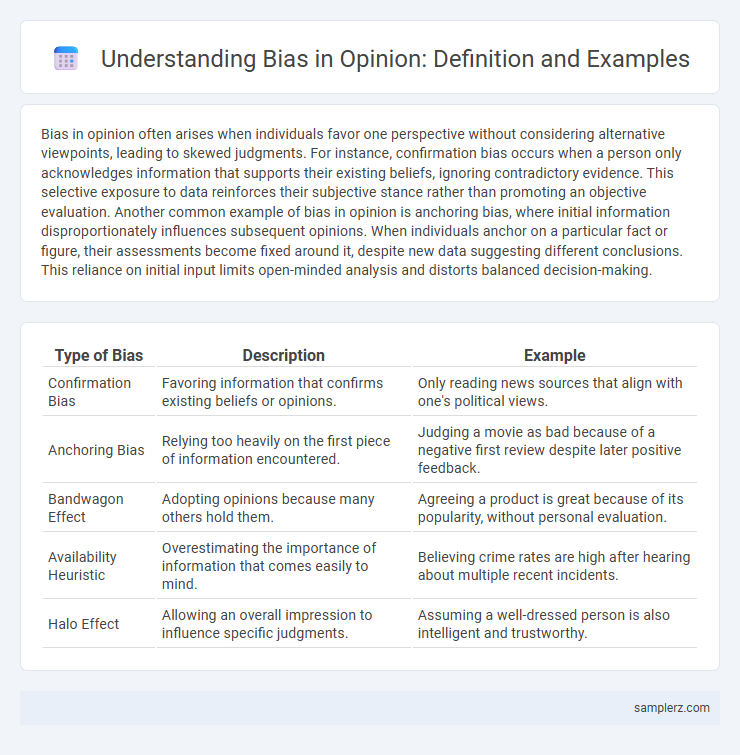 Understanding Bias in Opinion: Definition and Examples