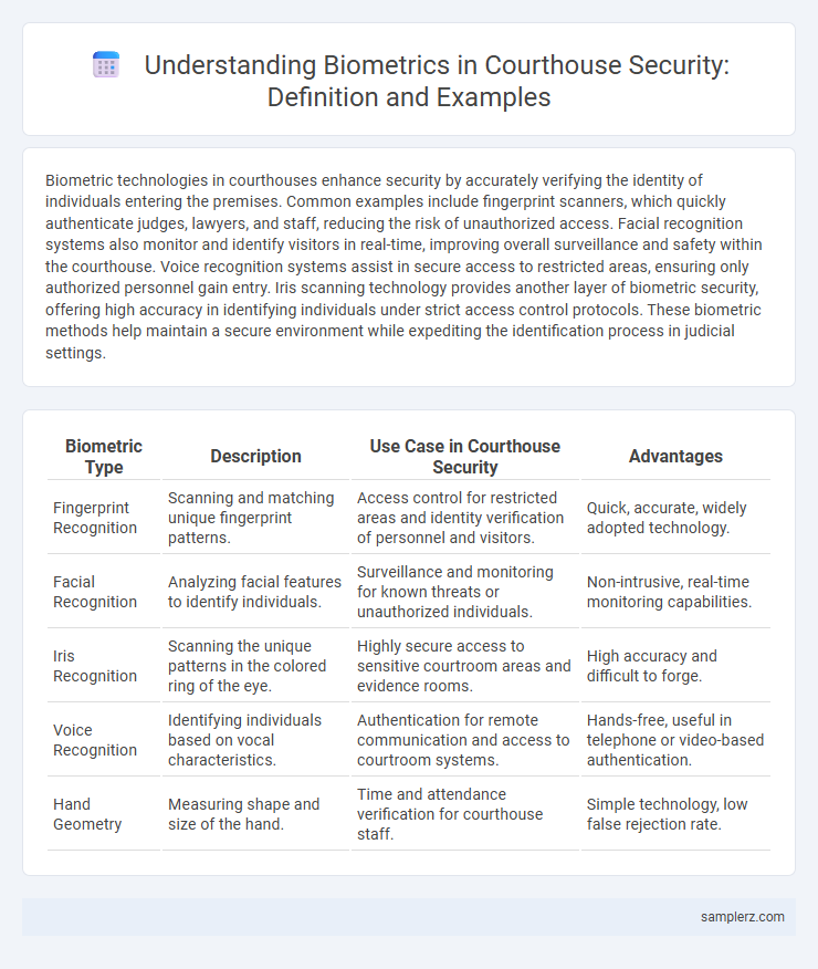 Understanding Biometrics in Courthouse Security: Definition and Examples