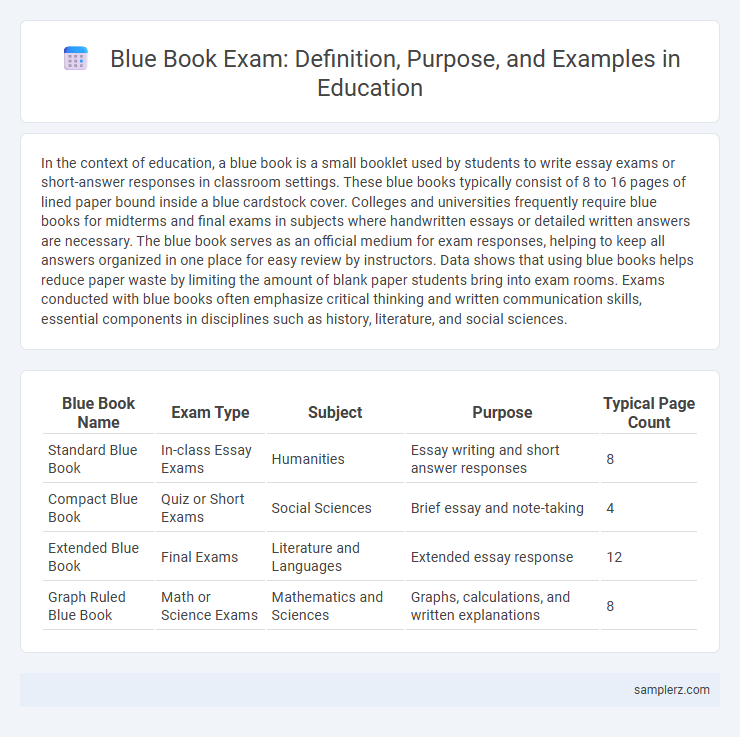 Blue Book Exam: Definition, Purpose, and Examples in Education