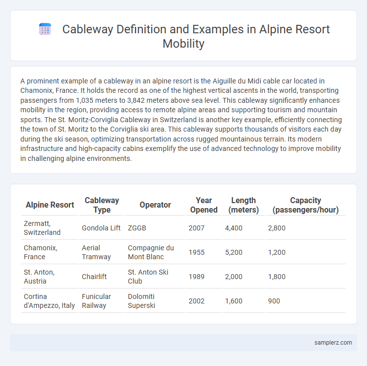 Cableway Definition and Examples in Alpine Resort Mobility