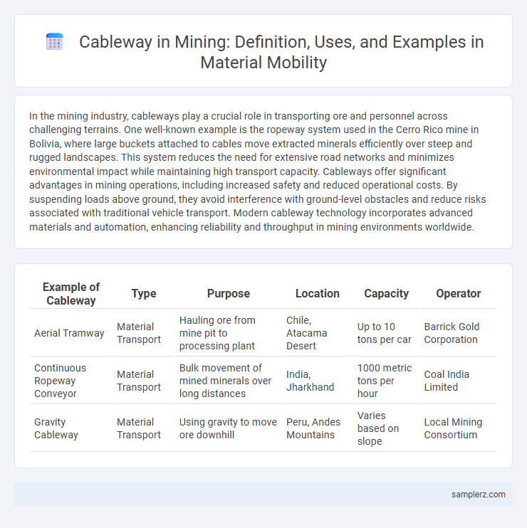 Cableway in Mining: Definition, Uses, and Examples in Material Mobility