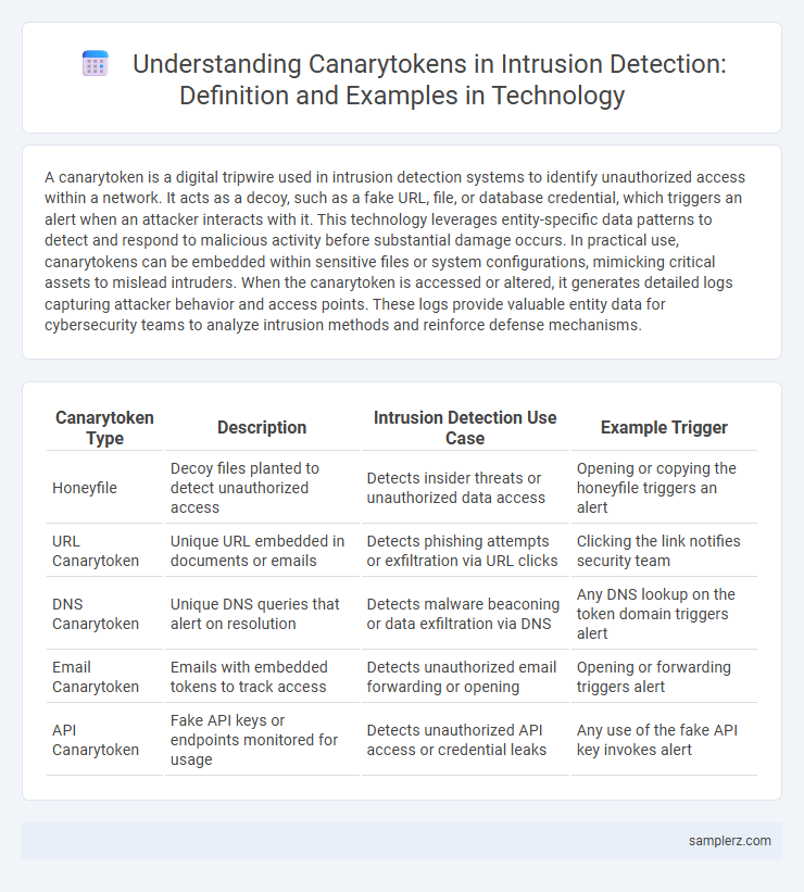 Understanding Canarytokens in Intrusion Detection: Definition and Examples in Technology