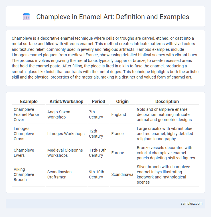 Champleve in Enamel Art: Definition and Examples