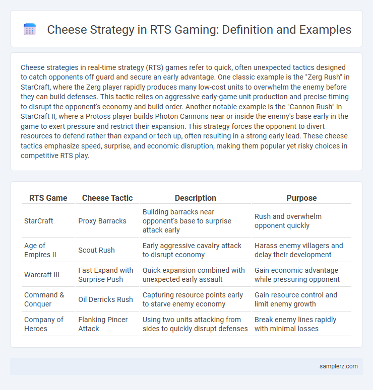 Cheese Strategy in RTS Gaming: Definition and Examples