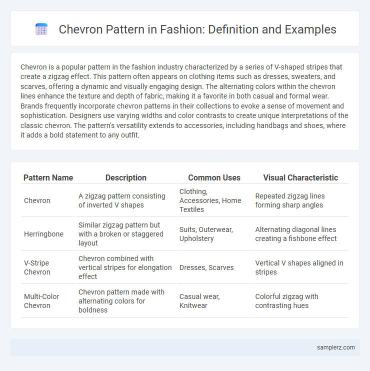 Chevron Pattern in Fashion: Definition and Examples