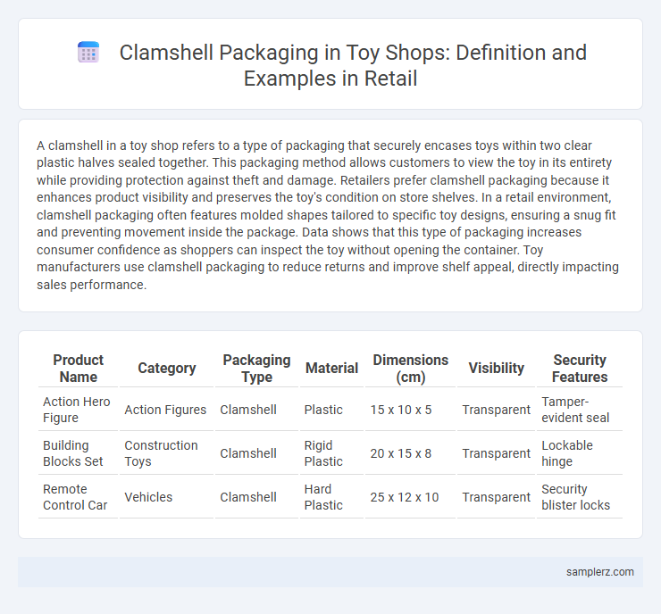 Clamshell Packaging in Toy Shops: Definition and Examples in Retail
