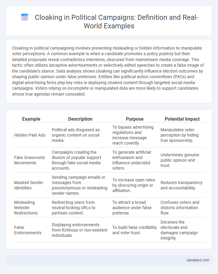 Cloaking in Political Campaigns: Definition and Real-World Examples
