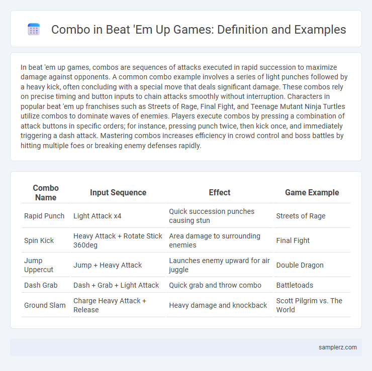 Combo in Beat 'Em Up Games: Definition and Examples