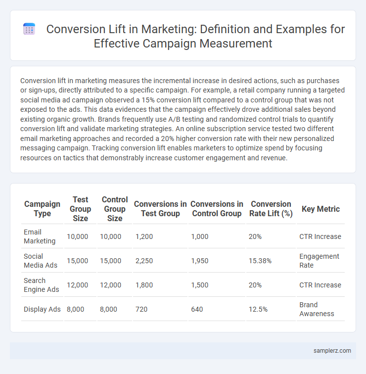 Conversion Lift in Marketing: Definition and Examples for Effective Campaign Measurement
