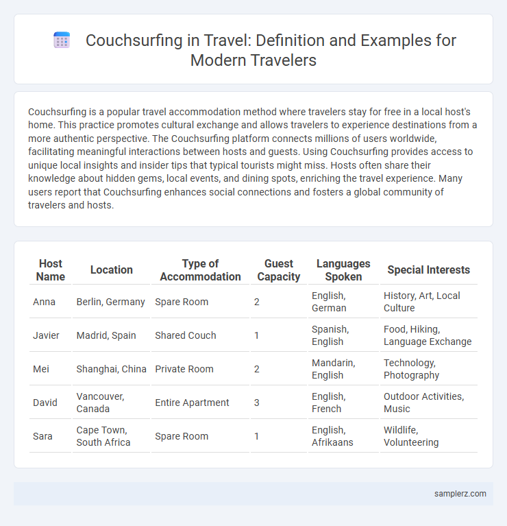 Couchsurfing in Travel: Definition and Examples for Modern Travelers