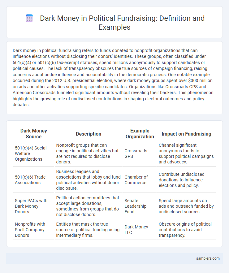 Dark Money in Political Fundraising: Definition and Examples