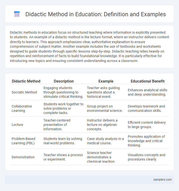 Didactic Method in Education: Definition and Examples