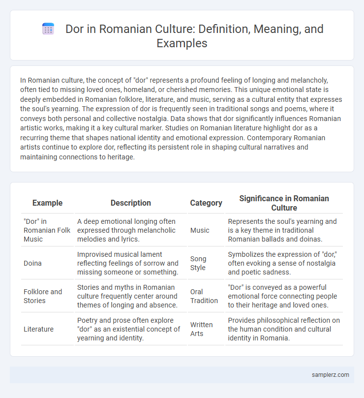 Dor in Romanian Culture: Definition, Meaning, and Examples