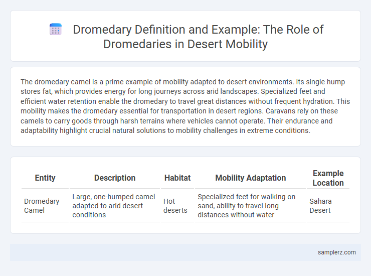 Dromedary Definition and Example: The Role of Dromedaries in Desert Mobility