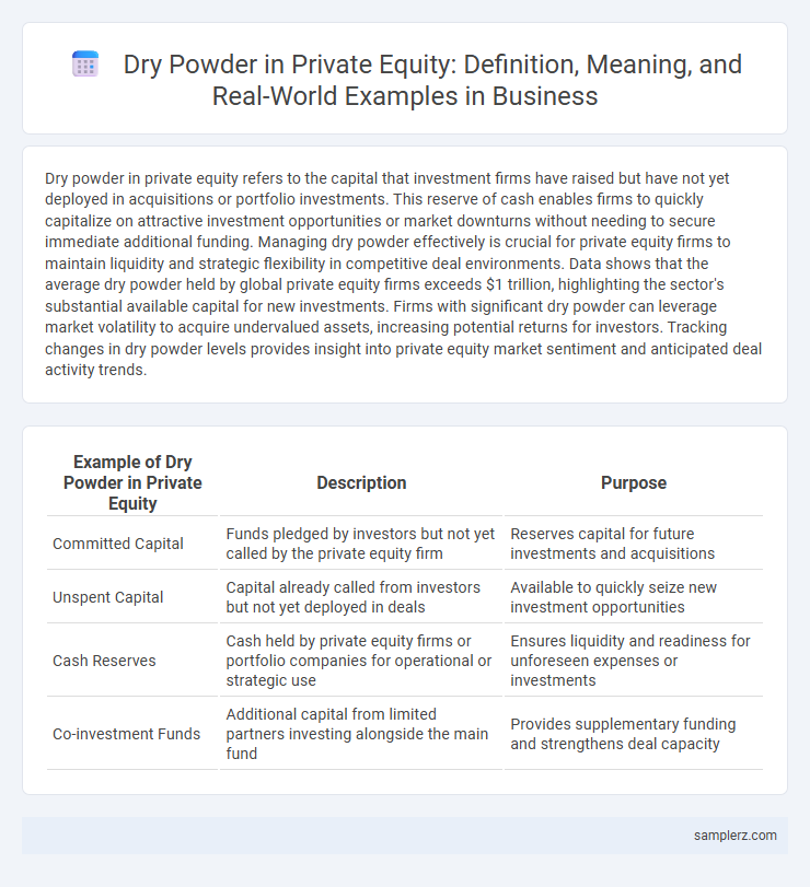 Dry Powder in Private Equity: Definition, Meaning, and Real-World Examples in Business