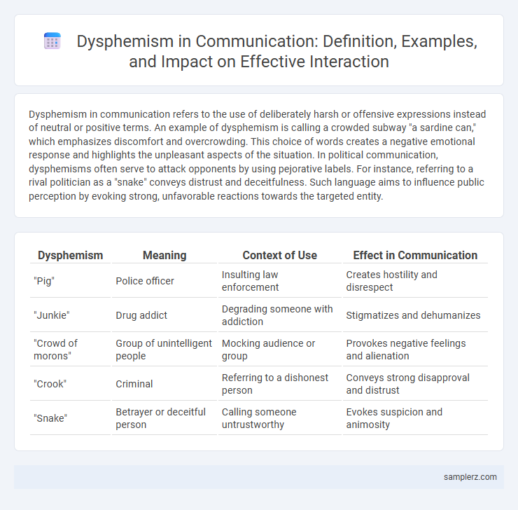 Dysphemism in Communication: Definition, Examples, and Impact on Effective Interaction