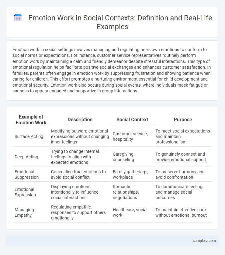 Emotion Work in Social Contexts: Definition and Real-Life Examples