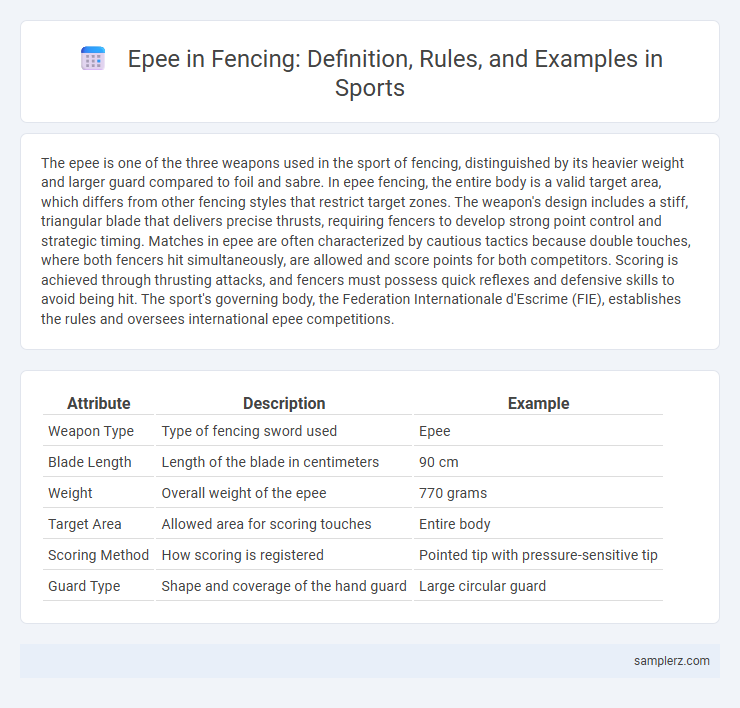 Epee in Fencing: Definition, Rules, and Examples in Sports